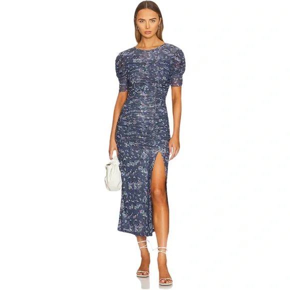 Free People | Dresses | Nwt Free People Dress Briella Midi Dress In Blue Sz  Medium | Poshmark